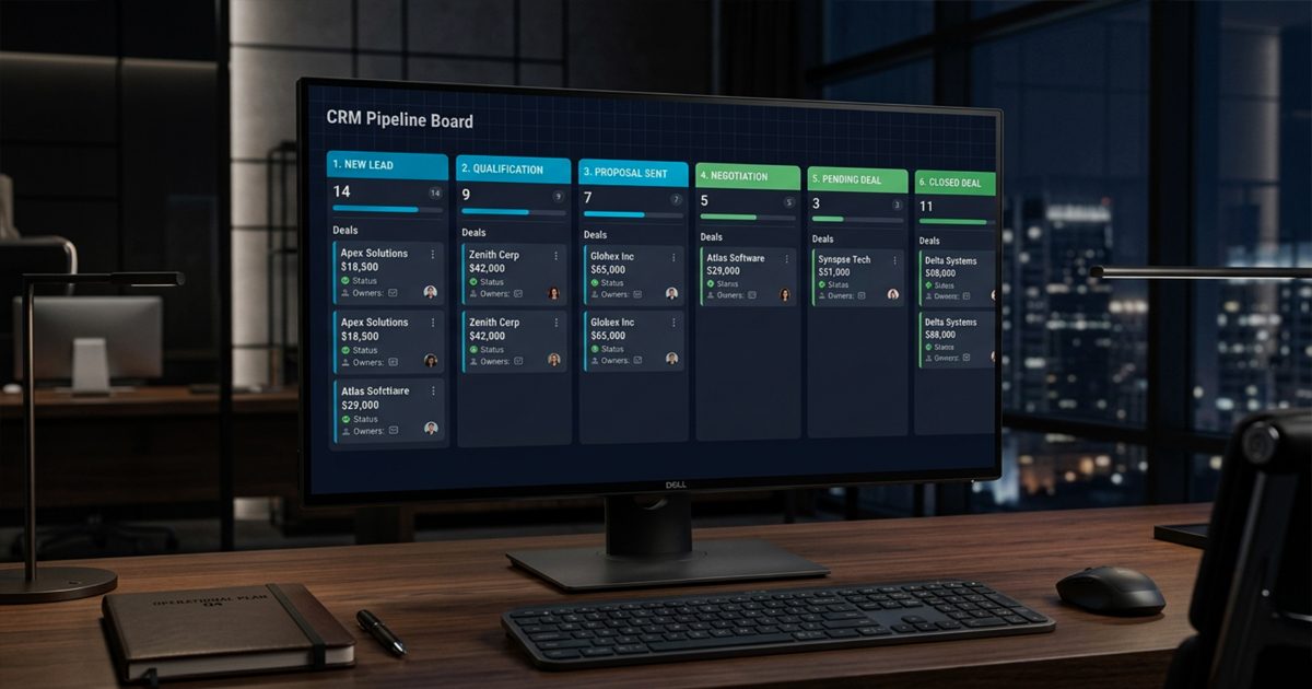 Optimized CRM pipeline structure with six conversion focused stages