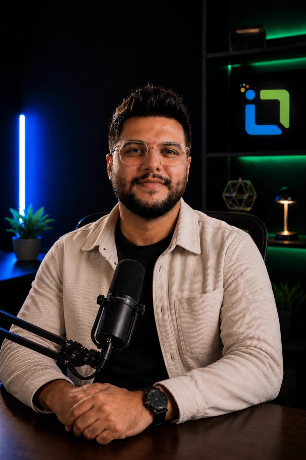 Faiz Ahmed leading an AI session with a business owner